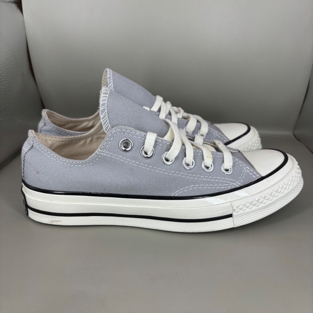 Converse Chuck 70 Low Top Wolf Grey Canvas Sneakers A09145C Mens 4.5 Womens 6.5